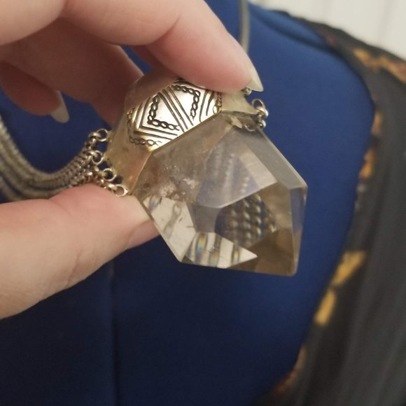 Spell and the Gypsy Collective Prism Bomb Necklace Quartz Crystal Silver Vintage - Picture 6 of 7